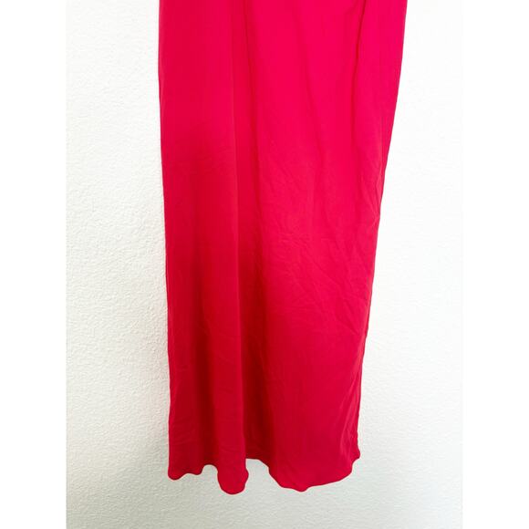 Third Form Overflow 2.0 Strapless Midi Dress Size 8 Red Satin Strapless Cocktail - Picture 10 of 13